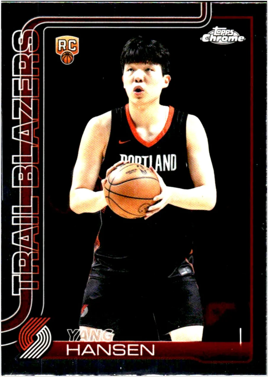 Yang Hansen 2025-26 Topps Chrome #266 basketball rookie card - Front
