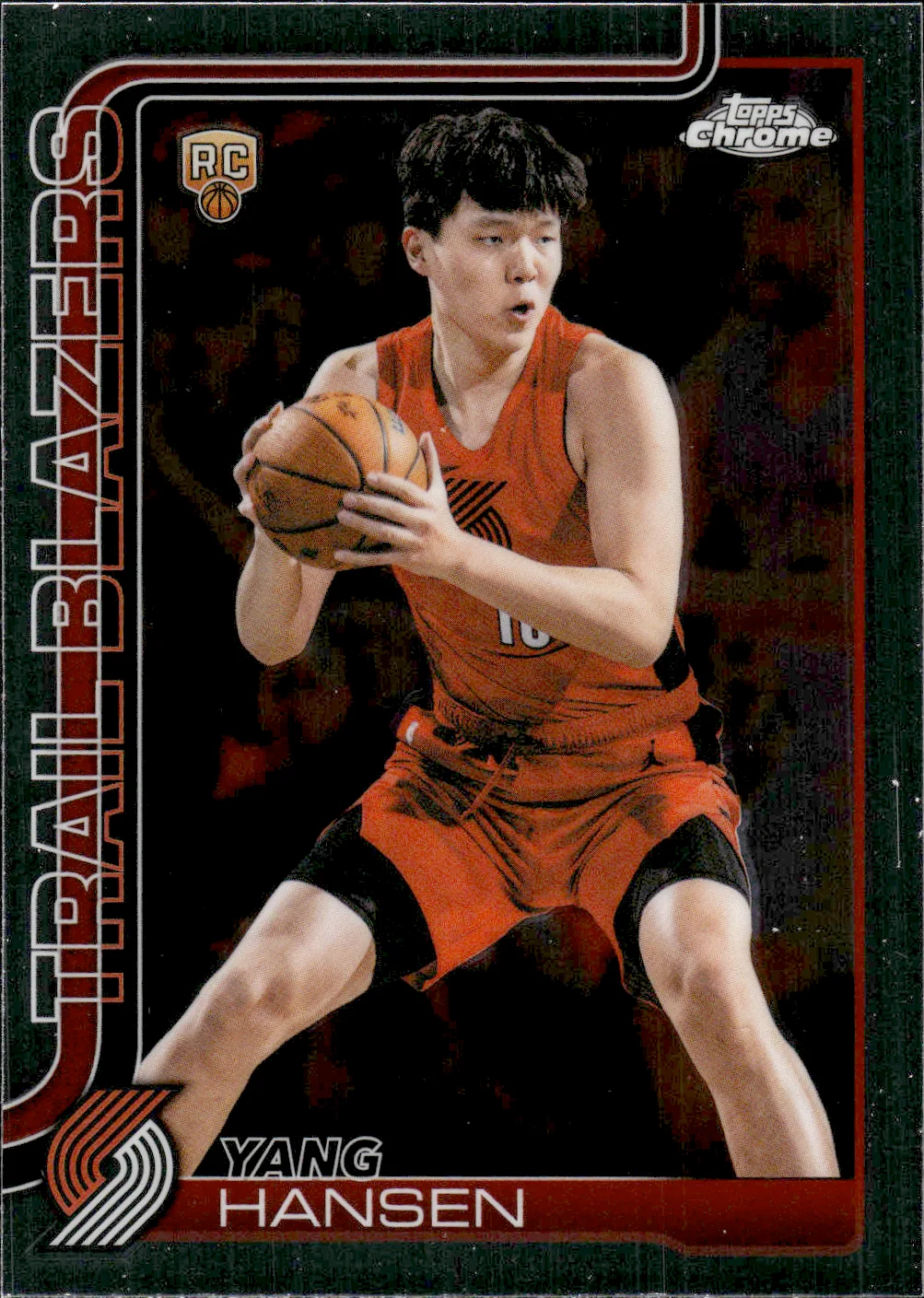 Yang Hansen #166 Rookie Card 2025 Topps Chrome Update Basketball basketball rookie card - Front