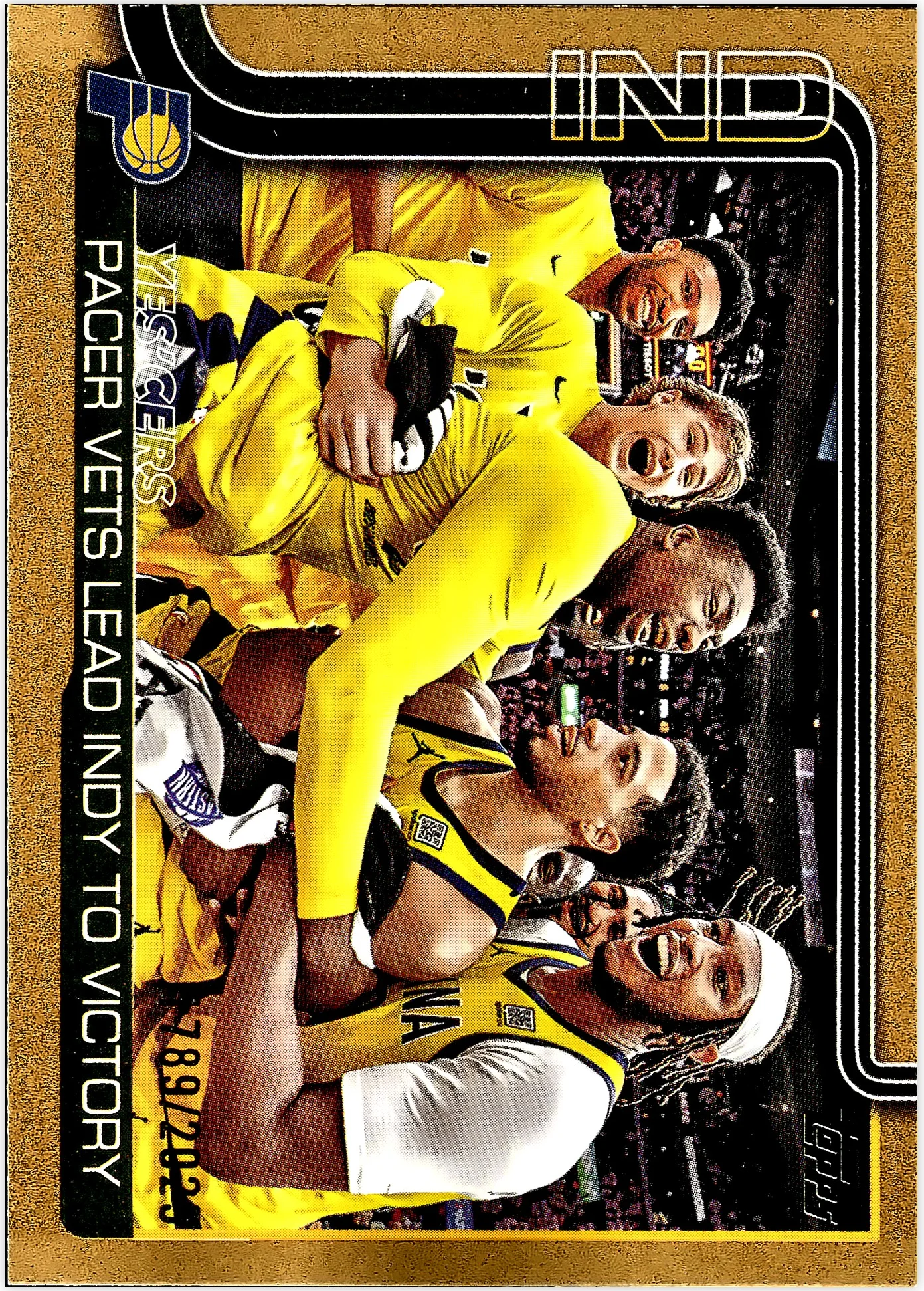 Yes'Cers: Pacer Vets Lead Indy To Victory 2025-26 Topps #280 Gold basketball card - Front