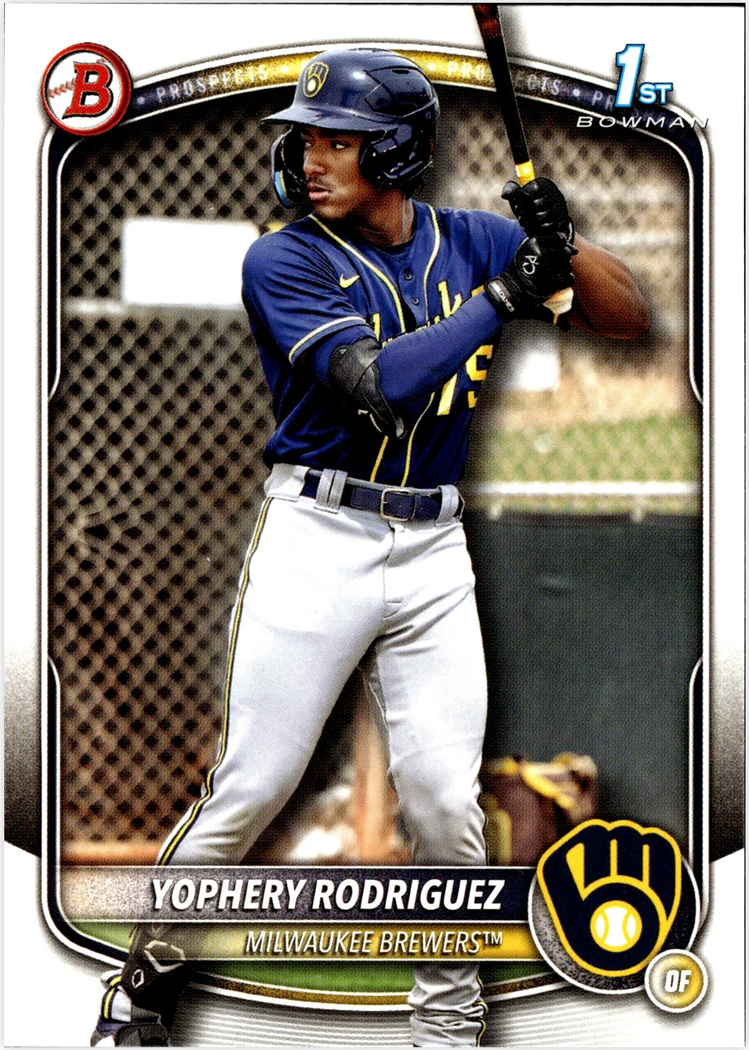 Yophery Rodriguez 2025 Bowman #BP-36 Prospects baseball card - Front