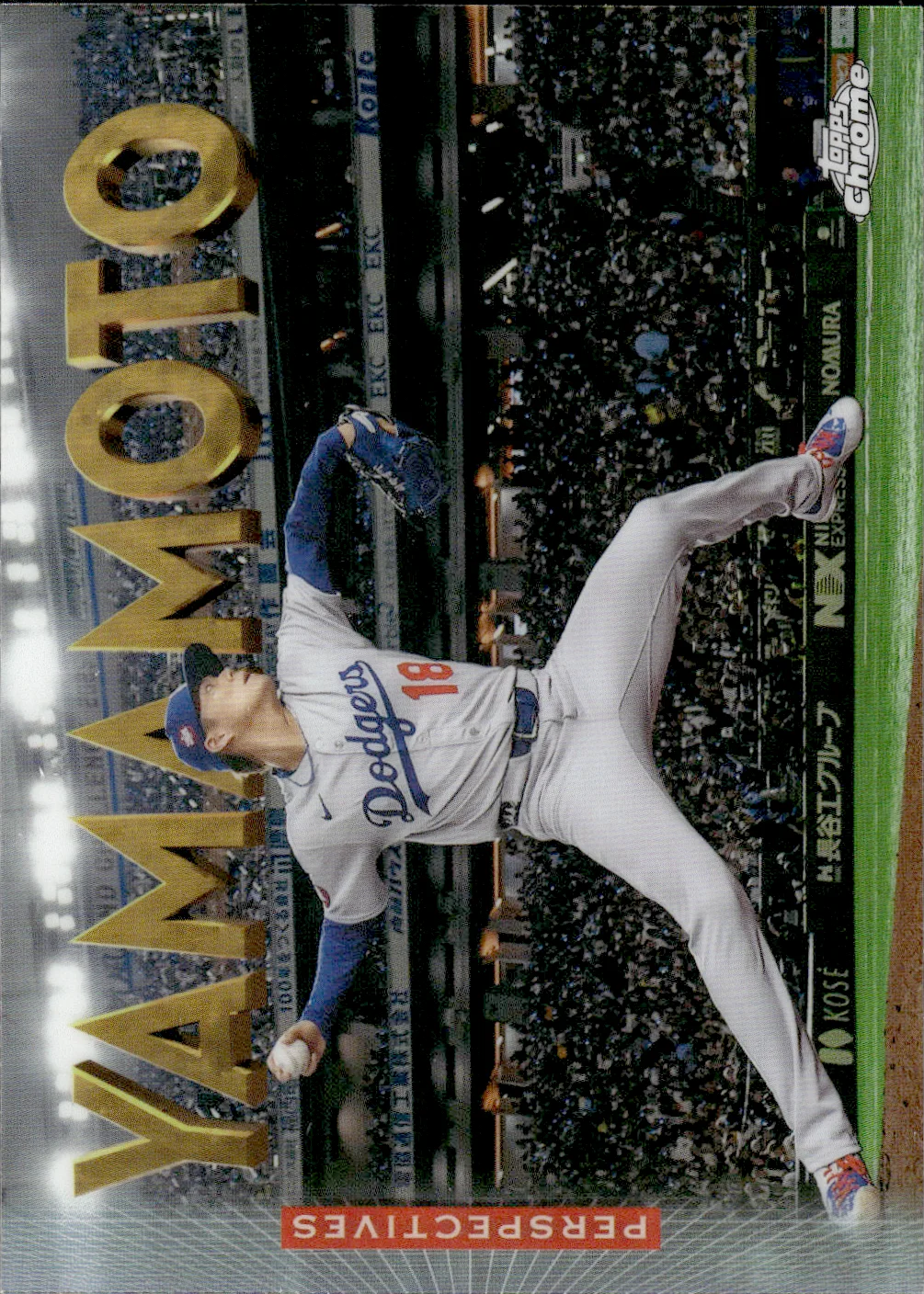 Yoshinobu Yamamoto #P-4 2026 Topps Chrome Baseball Perspectives baseball card - Front