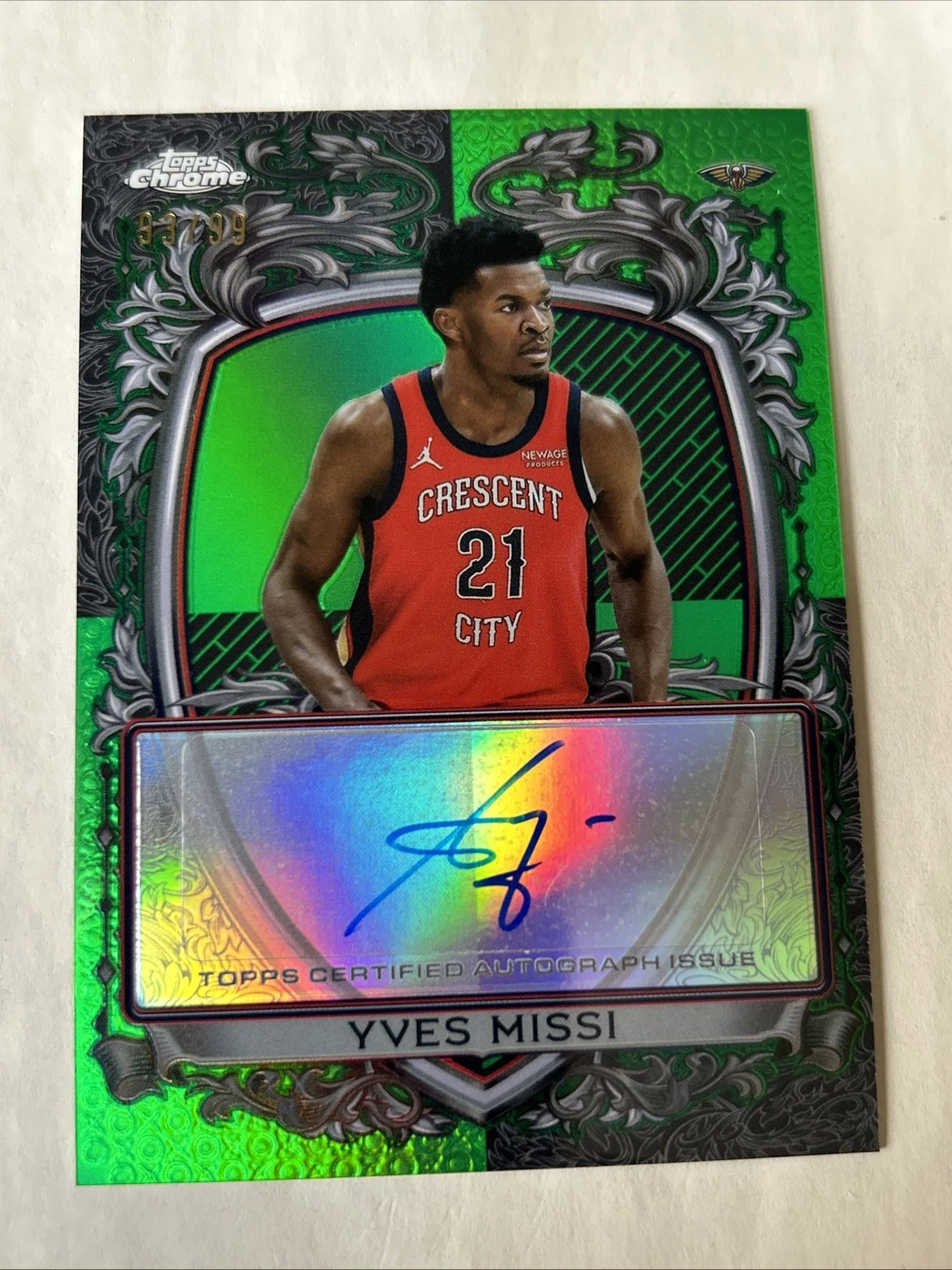 Yves Missi 2025-26 Topps Chrome card