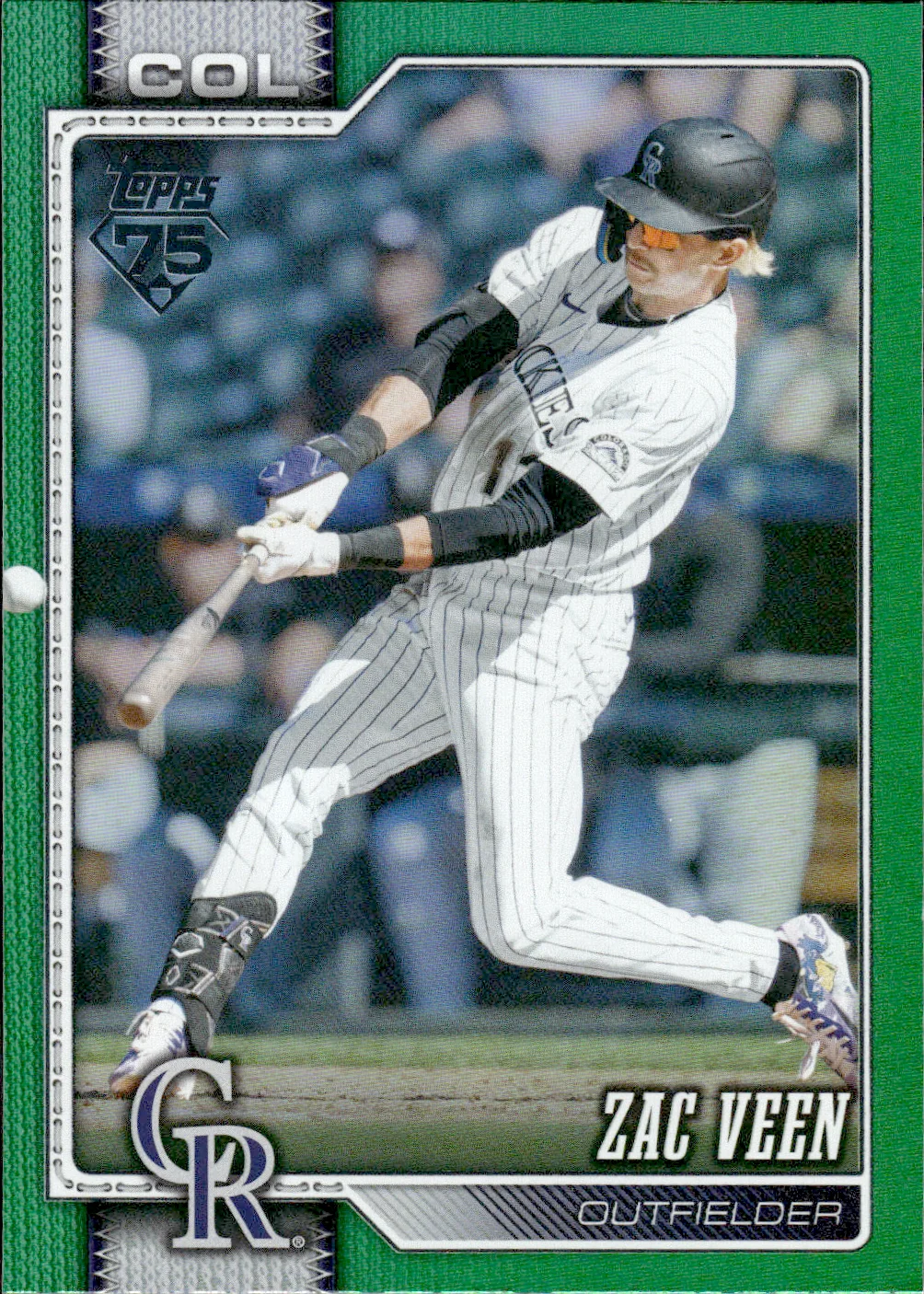 Zac Veen #514 Green Rainbow Foil /99 2026 Topps Series 2 Baseball baseball card - Front