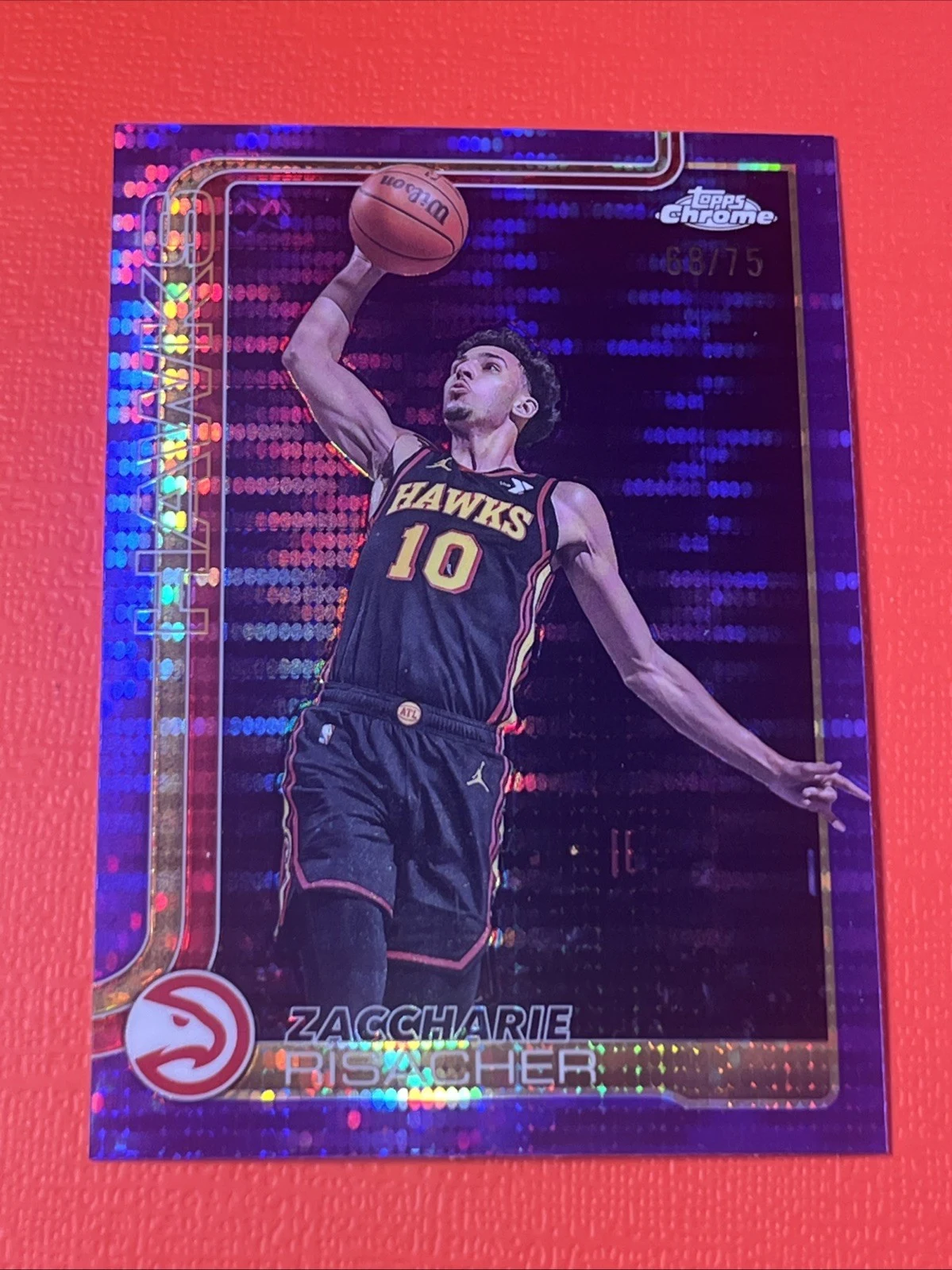 Zaccharie Risacher 2025-26 Topps Chrome card