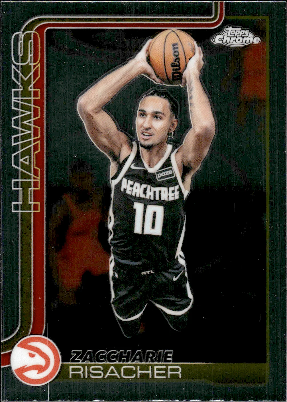 Zaccharie Risacher #88 2025 Topps Chrome Update Basketball basketball card - Front