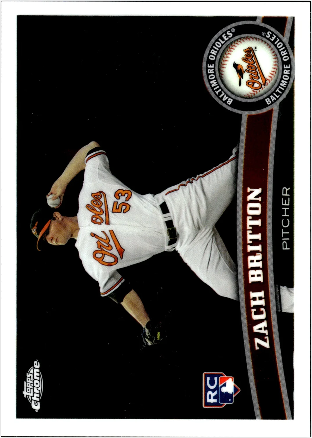 Zach Britton 2011 Topps Chrome #216 baseball rookie card - Front