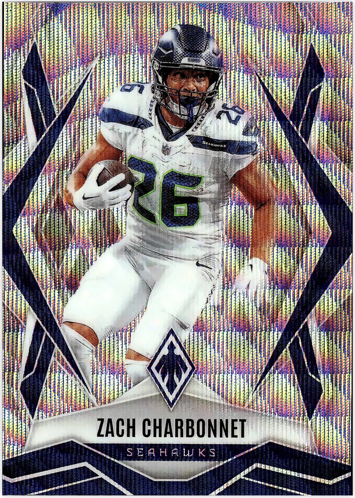 Zach Charbonnet 2025 Panini Phoenix #109 Wave Prizm football card - Front