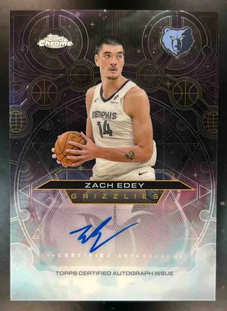 Zach Edey 2025-26 Topps Chrome card