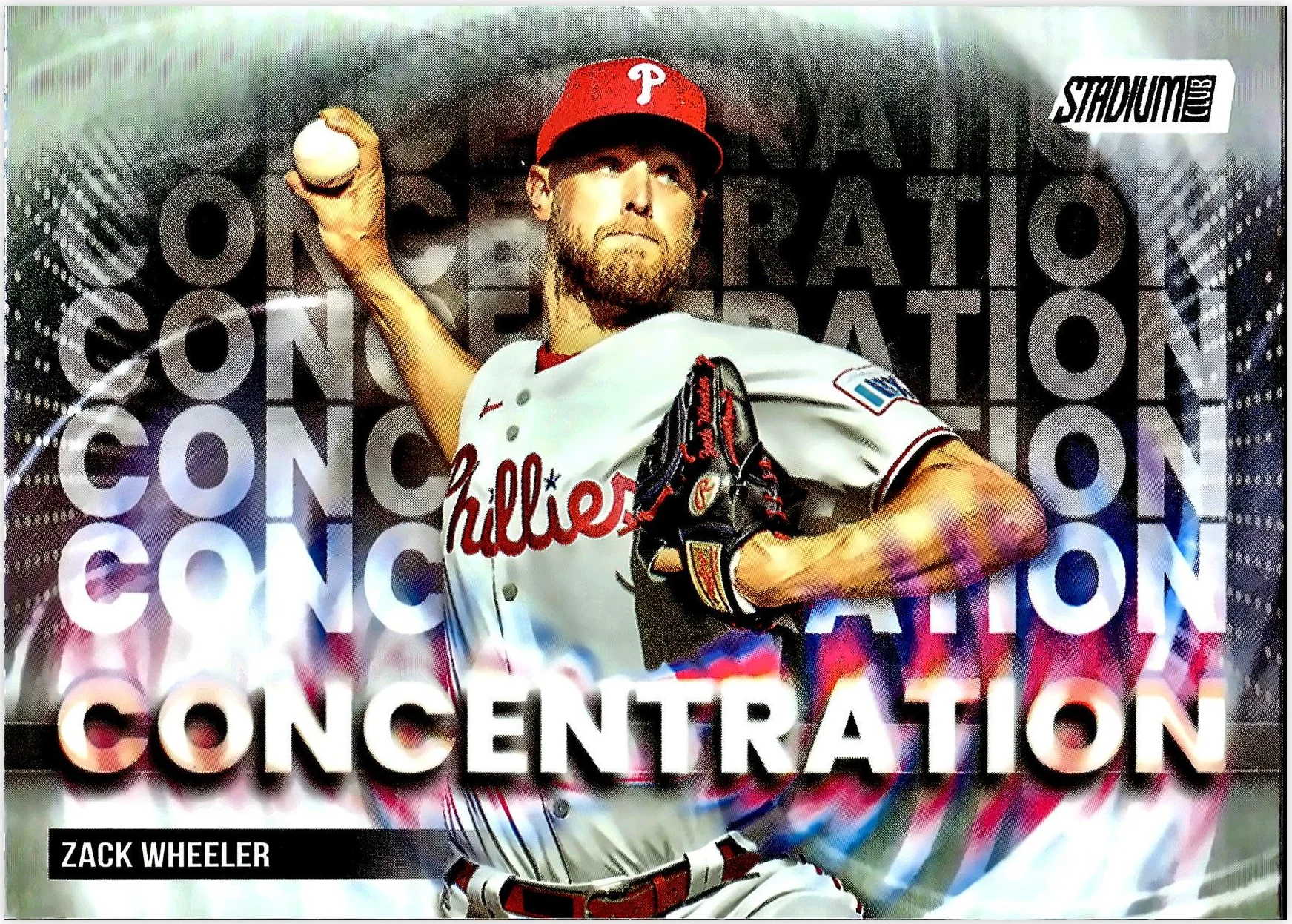 Zack Wheeler 2025 Stadium Club #C-14 Concentration baseball card - Front