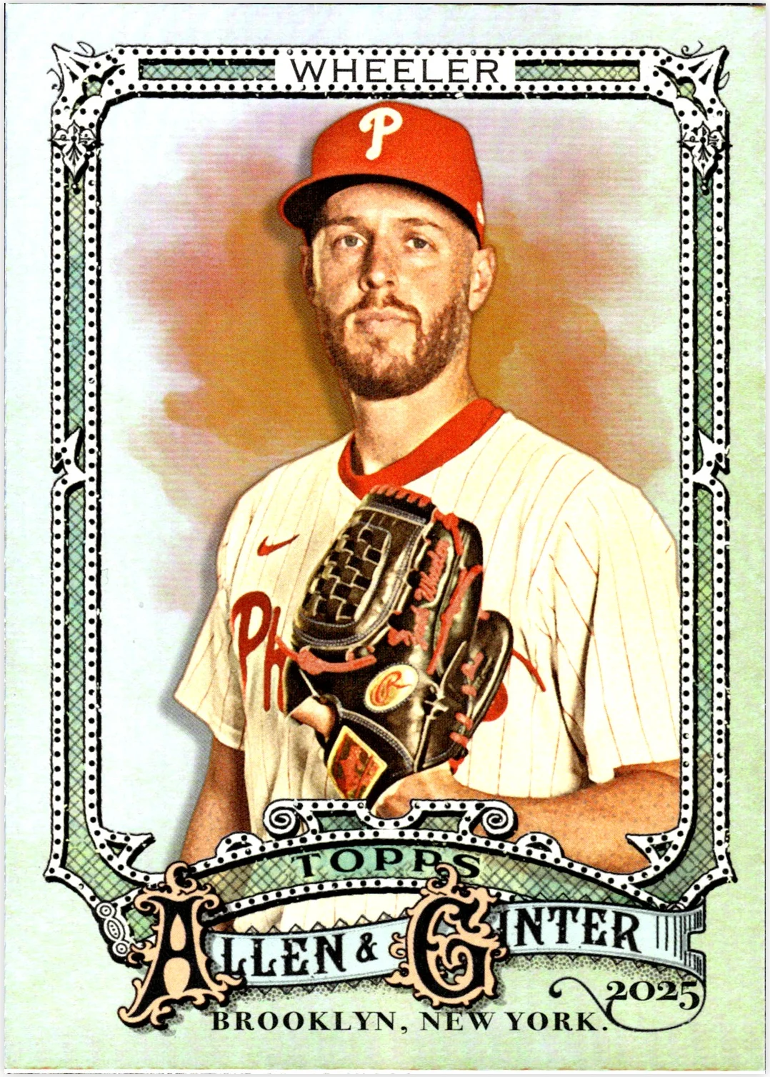 Zack Wheeler 2025 Topps Allen & Ginter #142 Silver Portrait baseball card - Front