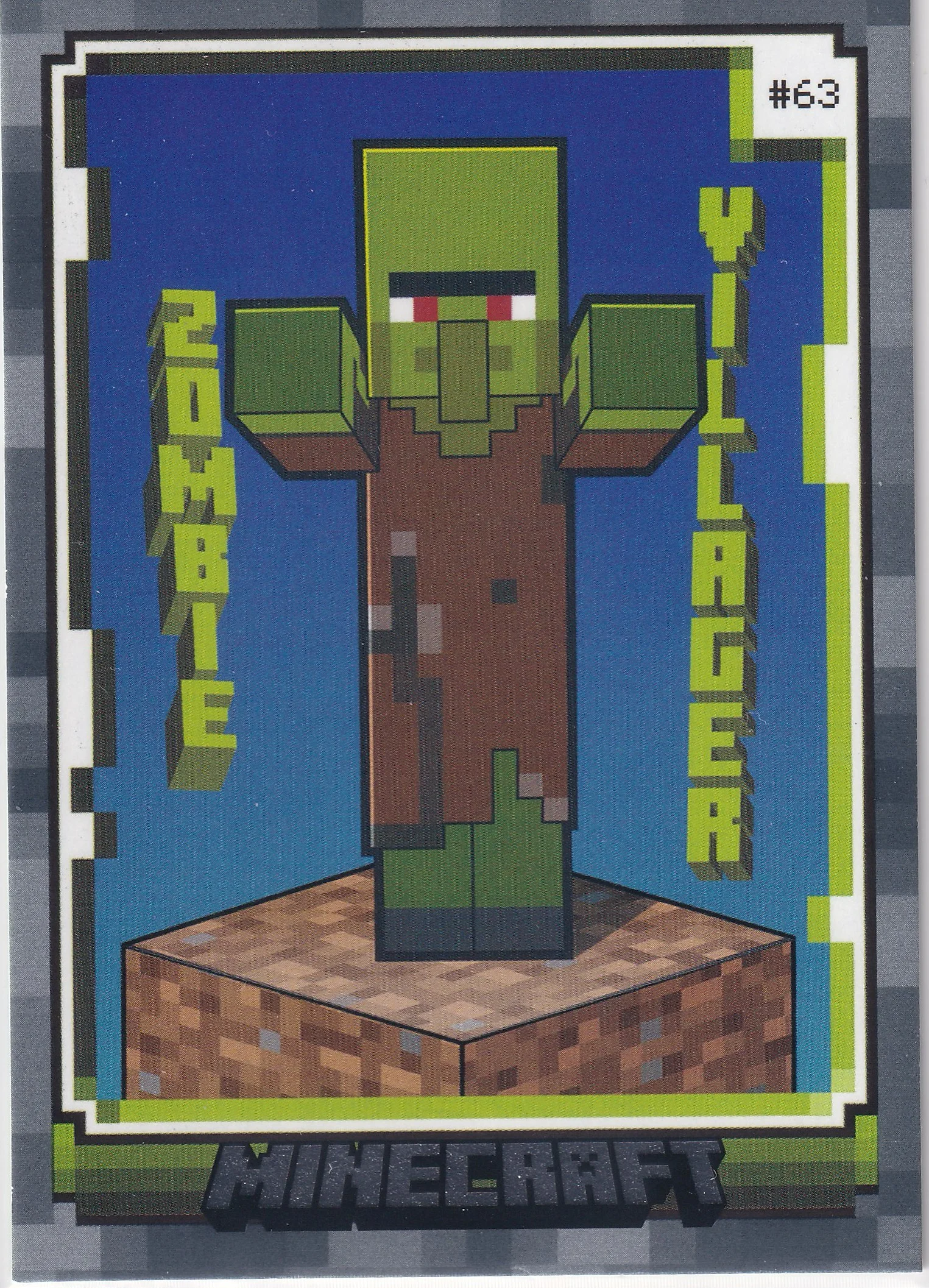 Zombie Villager 2024 Minecraft #63 Stone trading card - Front