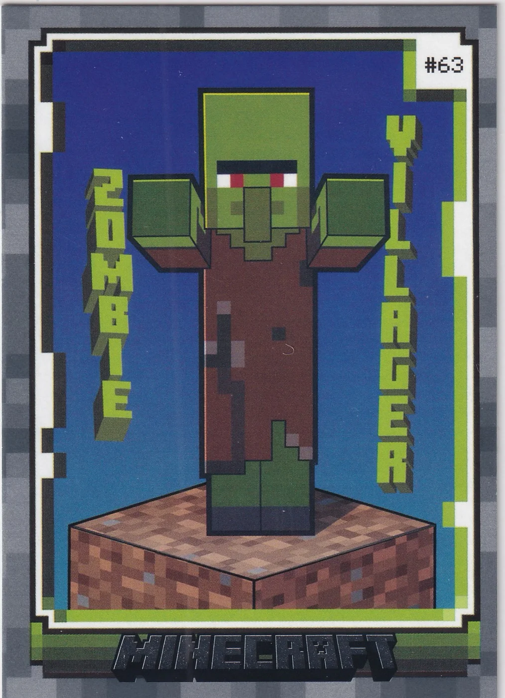 Zombie Villager 2024 Panini Minecraft #63 trading card - Front