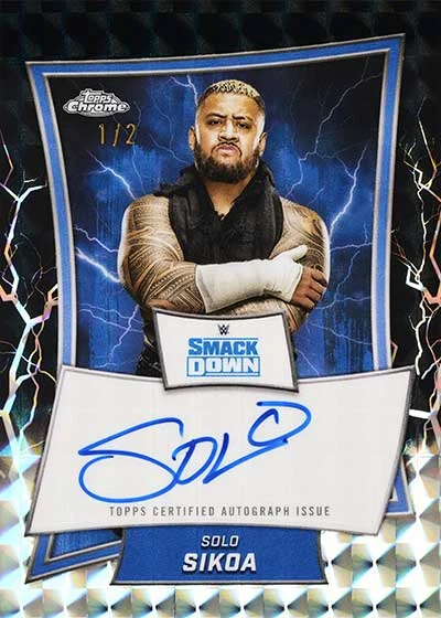 Solo Sikoa autograph 2025 Topps Chrome WWE