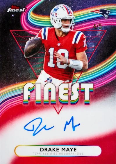 Drake Maye 2025 Topps Finest autograph